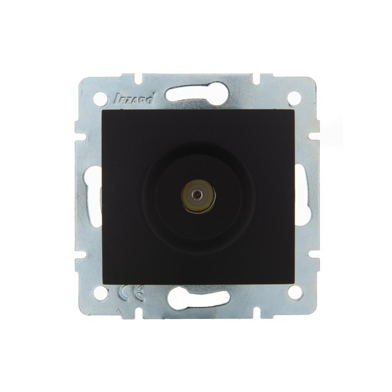 Механизм розетки TV СП KARINA оконечная черн. бархат LEZARD 707-4288-130