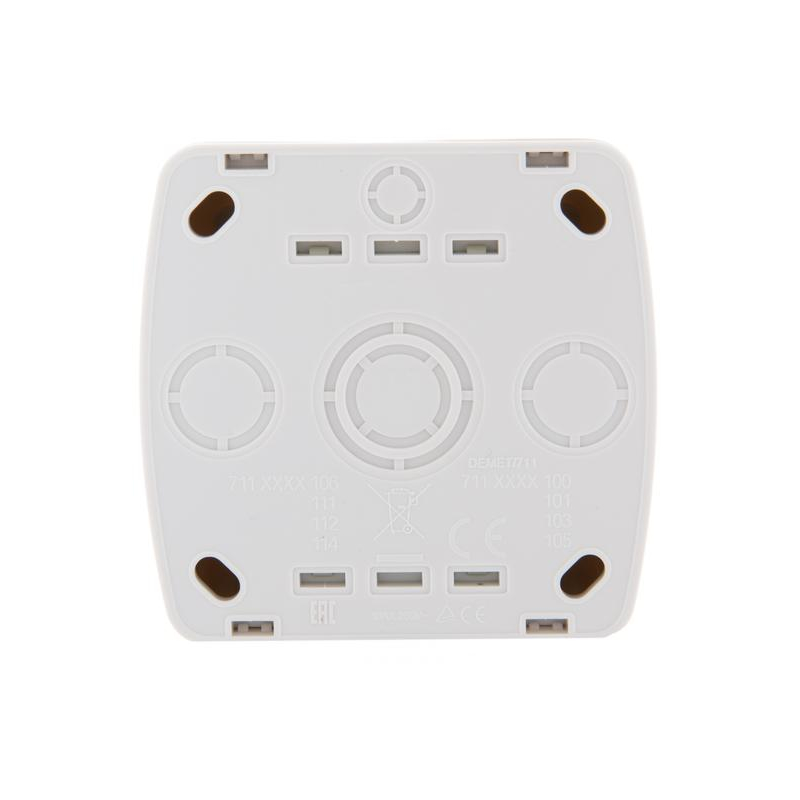 Выключатель 1-кл. ОП Демет 10А IP20 бел. LEZARD 711-0200-100