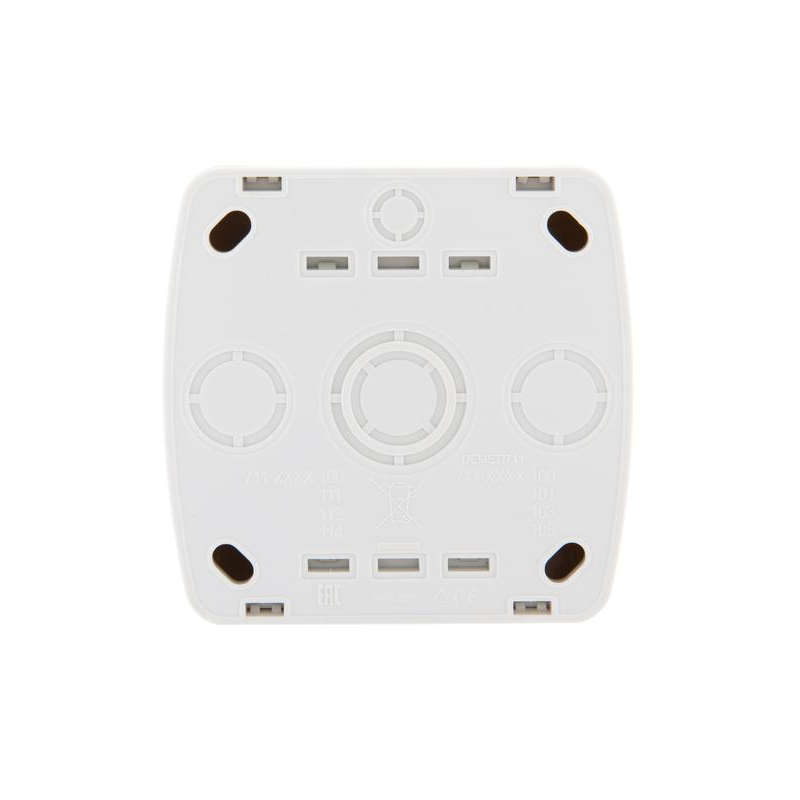 Выключатель 2-кл. ОП Демет 10А IP20 с подсветкой бел. LEZARD 711-0200-112