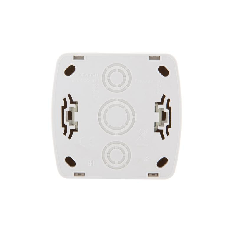 Розетка 1-м ОП Демет 16А IP20 с заземл. керамика бел. LEZARD 711-0200-122