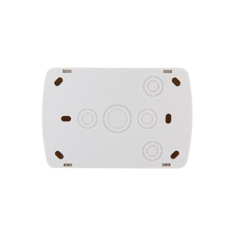 Розетка 2-м ОП Демет 16А IP20 без заземл. закрыт. корпус керамика бел. LEZARD 711-0200-128