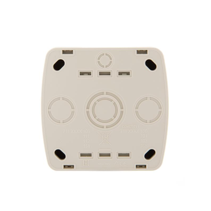 Выключатель 1-кл. ОП Демет 10А IP20 крем. LEZARD 711-0300-100