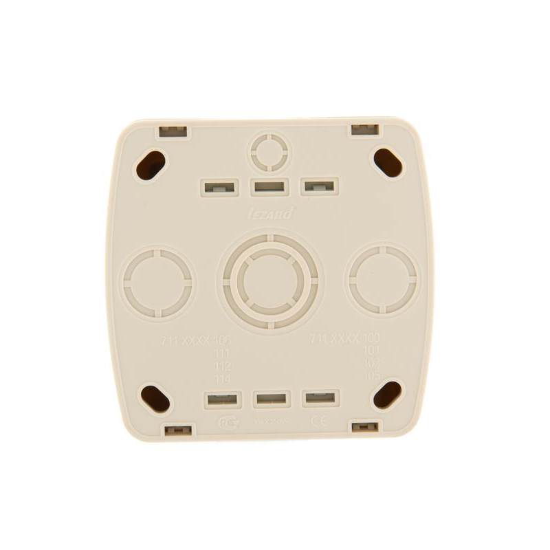 Выключатель 1-кл. ОП Демет 10А IP20 с подсветкой крем. LEZARD 711-0300-111