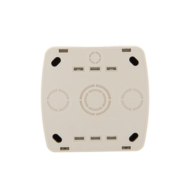 Выключатель 2-кл. ОП Демет 10А IP20 с подсветкой крем. LEZARD 711-0300-112