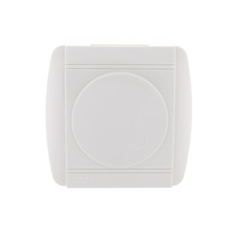 Розетка 1-м ОП Демет с защ. крышкой керам. с заземл. бел. LEZARD 711-0200-123