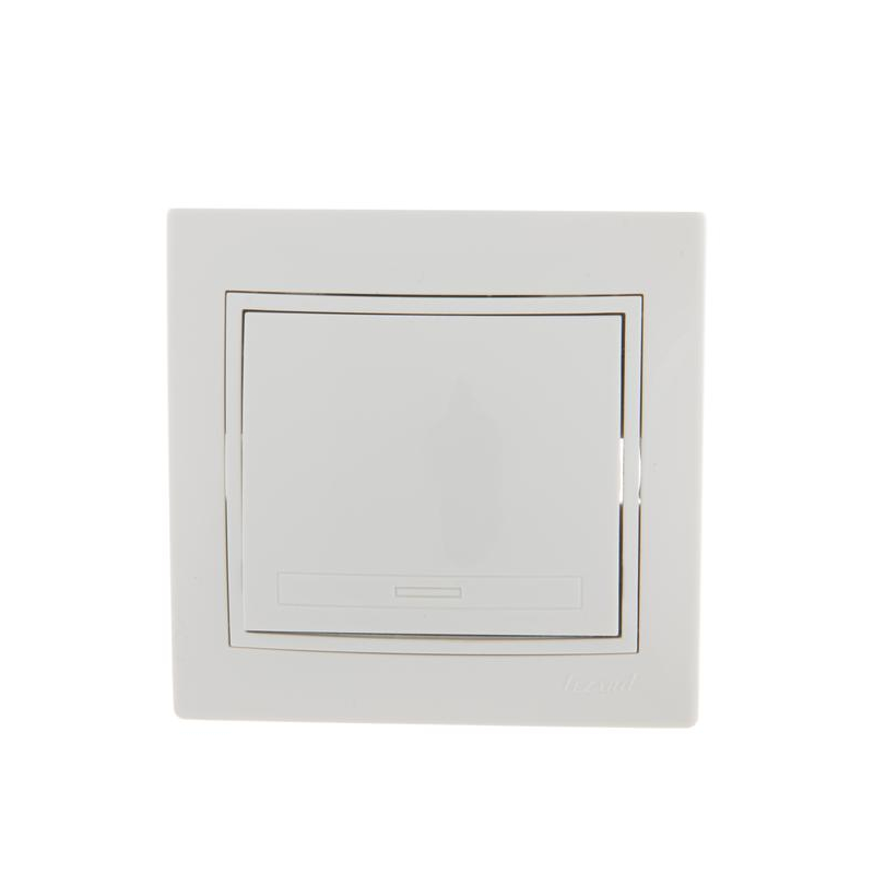 Выключатель промежуточный 1-кл. СП Мира 10А IP20 с бел.вставкой бел. LEZARD 701-0202-107