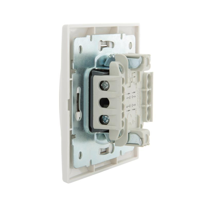 Выключатель промежуточный 1-кл. СП Мира 10А IP20 с бел.вставкой бел. LEZARD 701-0202-107