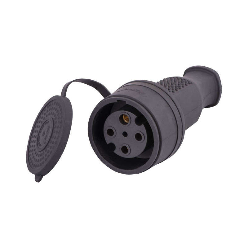 Разъем штепсельный 3ф 3х32А 3P+E 380В каучук LEZARD 332-0100-0203/203