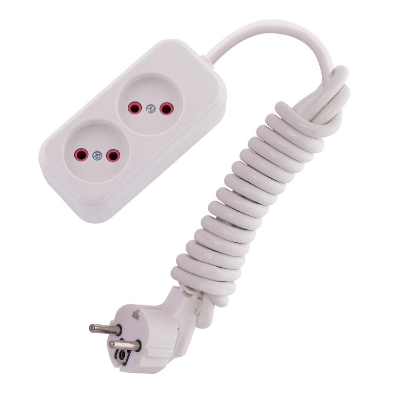 Удлинитель 2х2м без заземл. 16А IP20 LEZARD 720-0202-203