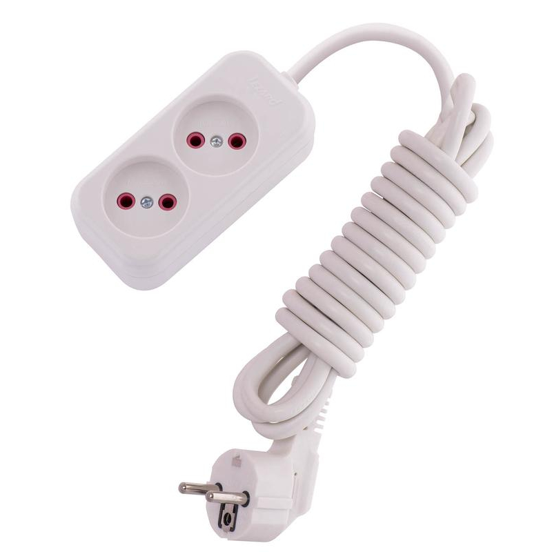 Удлинитель 2х3м без заземл. 16А IP20 LEZARD 720-0203-203