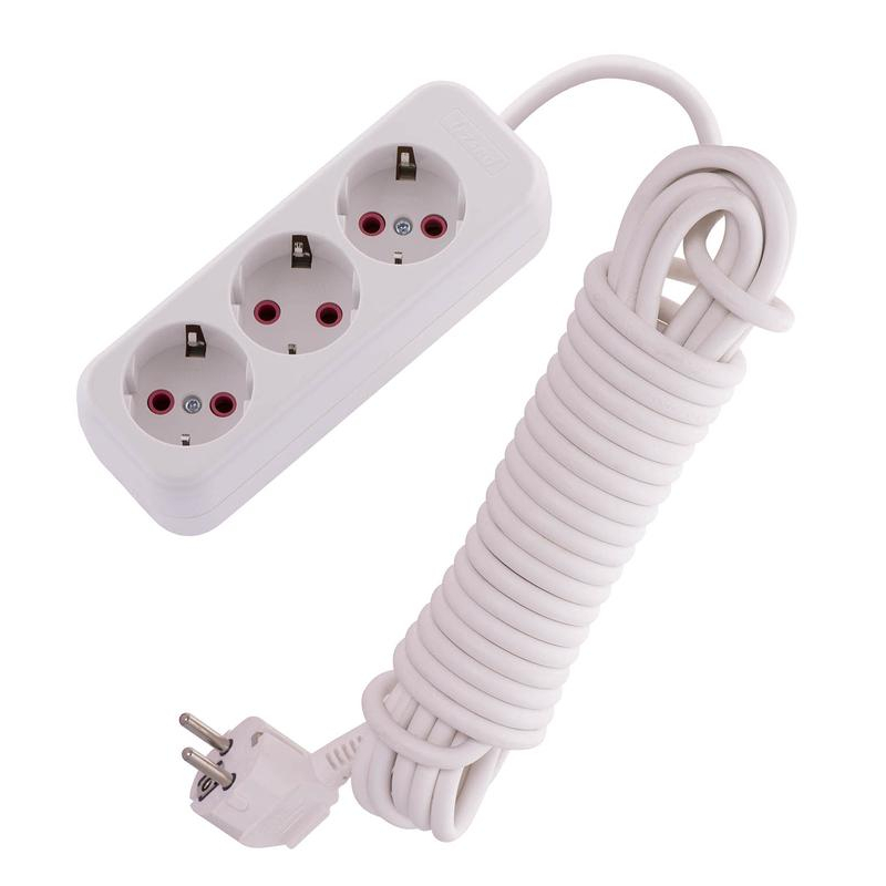 Удлинитель 3х7м с заземл. 16А IP20 LEZARD 720-0307-301