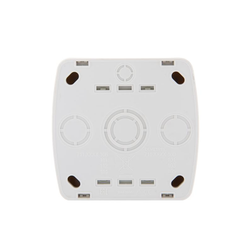 Выключатель проходной 2-кл. ОП Демет 10А IP20 бел. LEZARD 711-0200-106