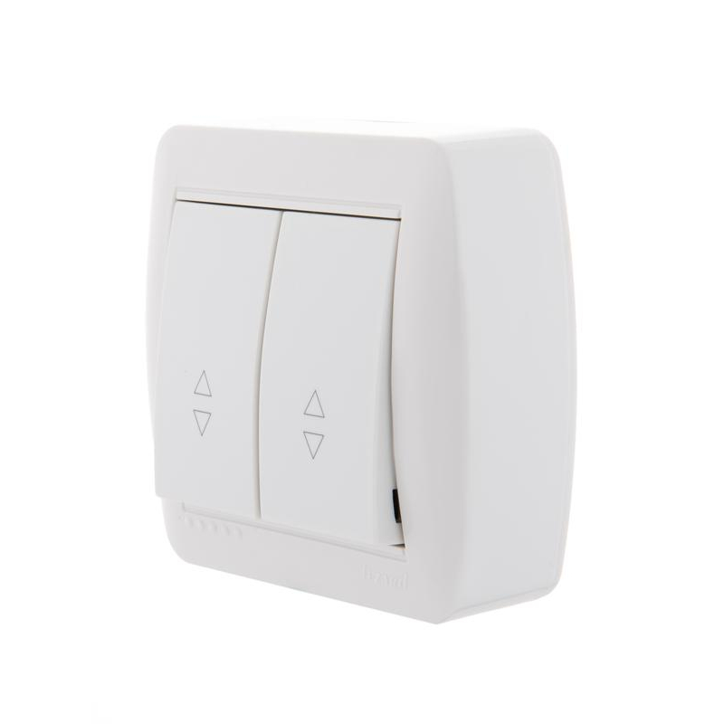 Выключатель проходной 2-кл. ОП Демет 10А IP20 бел. LEZARD 711-0200-106