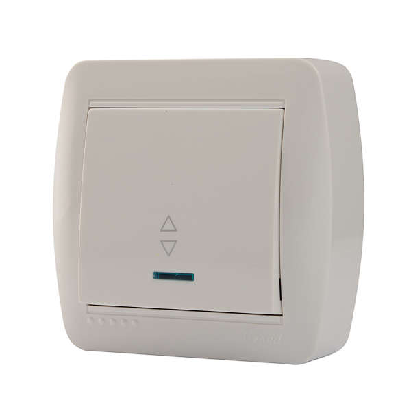 Выключатель проходной 1-кл. ОП Демет 10А IP20 с подсветкой бел. LEZARD 711-0200-114