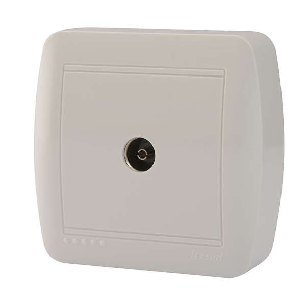 Розетка TV ОП Демет проходная бел. LEZARD 711-0200-129
