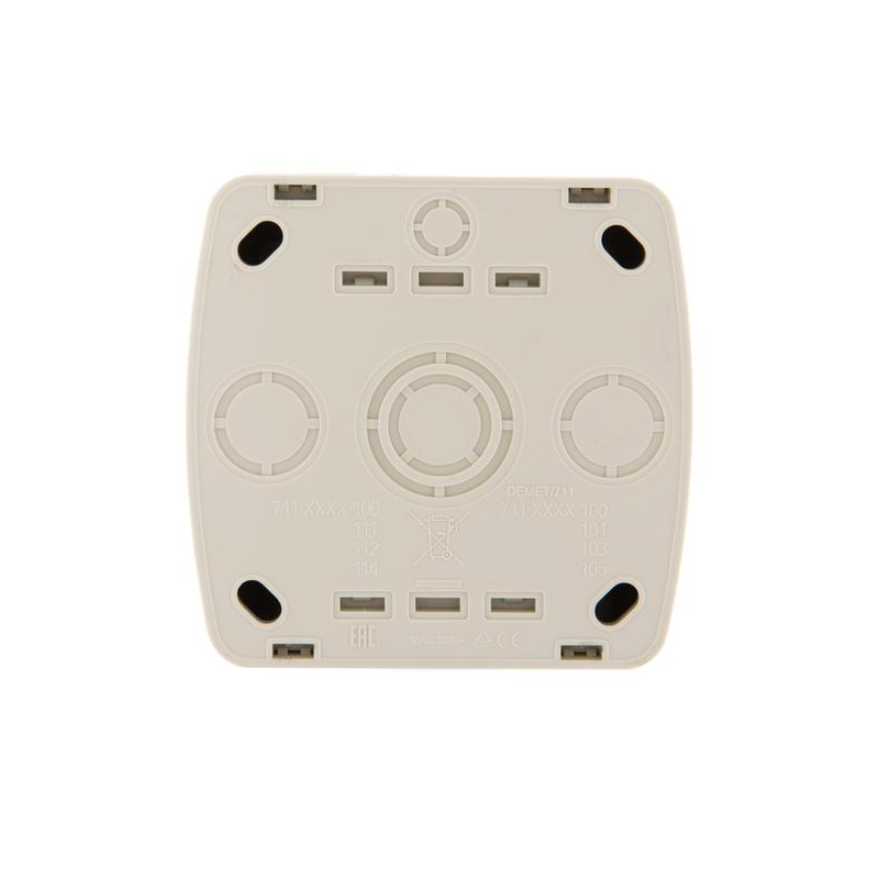 Выключатель проходной 1-кл. ОП Демет 10А IP20 крем. LEZARD 711-0300-105