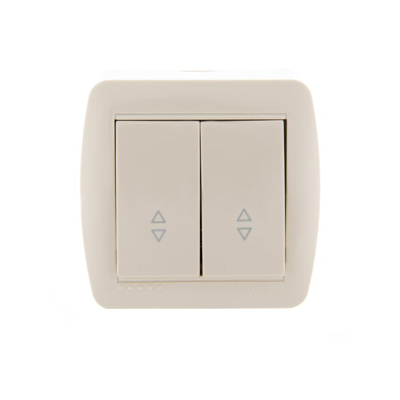 Выключатель проходной 2-кл. ОП Демет 10А IP20 крем. LEZARD 711-0300-106