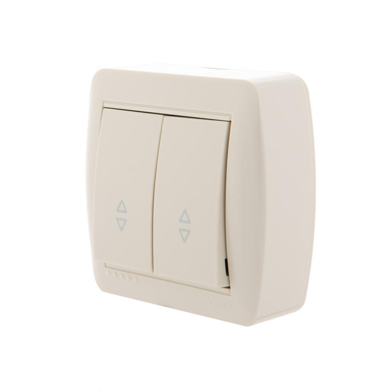 Выключатель проходной 2-кл. ОП Демет 10А IP20 крем. LEZARD 711-0300-106