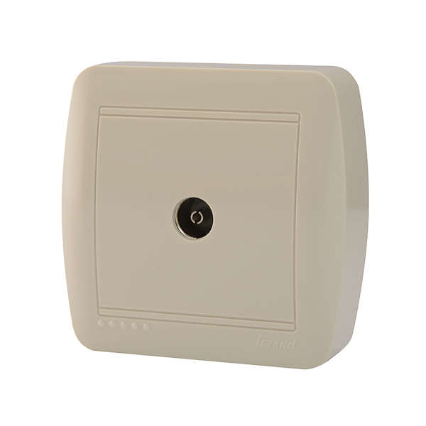 Розетка TV ОП Демет проходная крем. LEZARD 711-0300-129