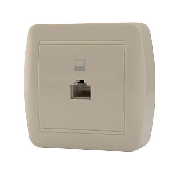Розетка компьютерная ОП Демет крем. LEZARD 711-0300-139