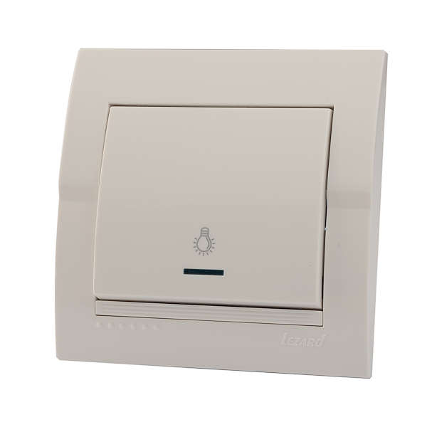 Кнопка таймера Дери с подсветкой бел. LEZARD 702-0202-113