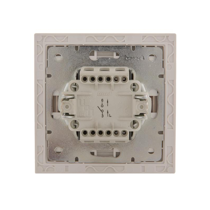 Выключатель 1-кл. СП Рейн 10А IP20 бел. LEZARD 703-0202-100