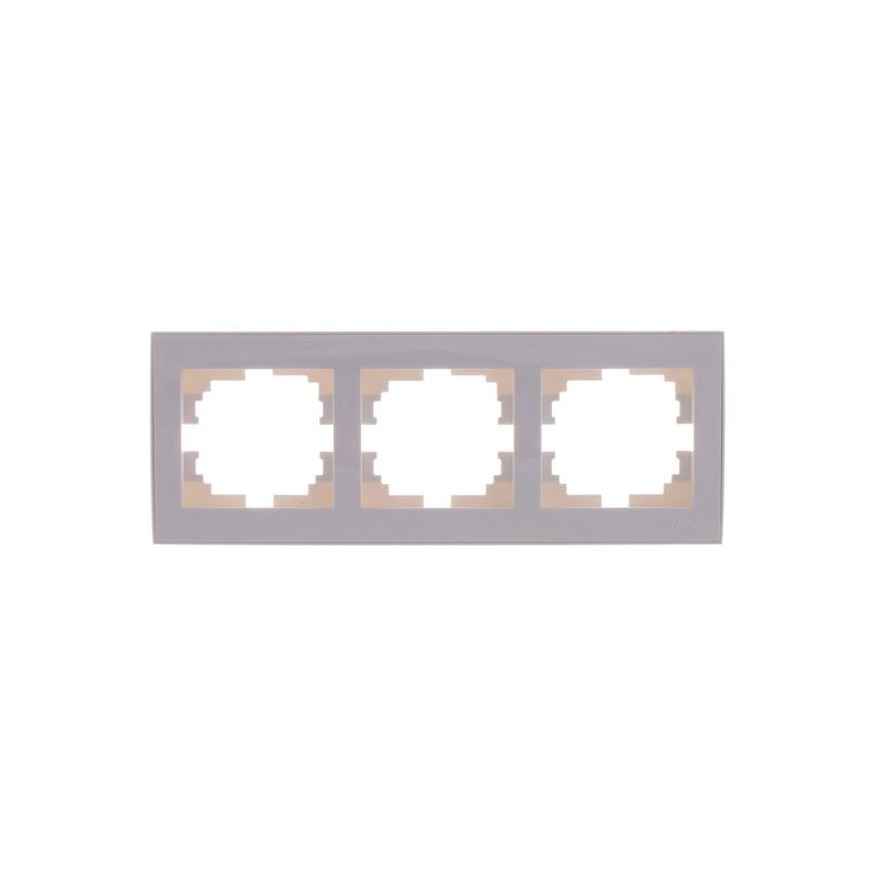 Рамка 3-м Рейн горизонт. с боковой встав. бел. LEZARD 703-0202-148