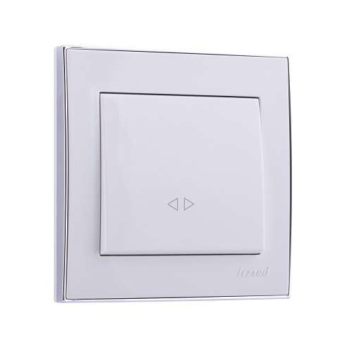 Выключатель промежуточный 1-кл. СП Рейн 10А IP20 с хром. боковой вставкой бел. LEZARD 703-0225-107