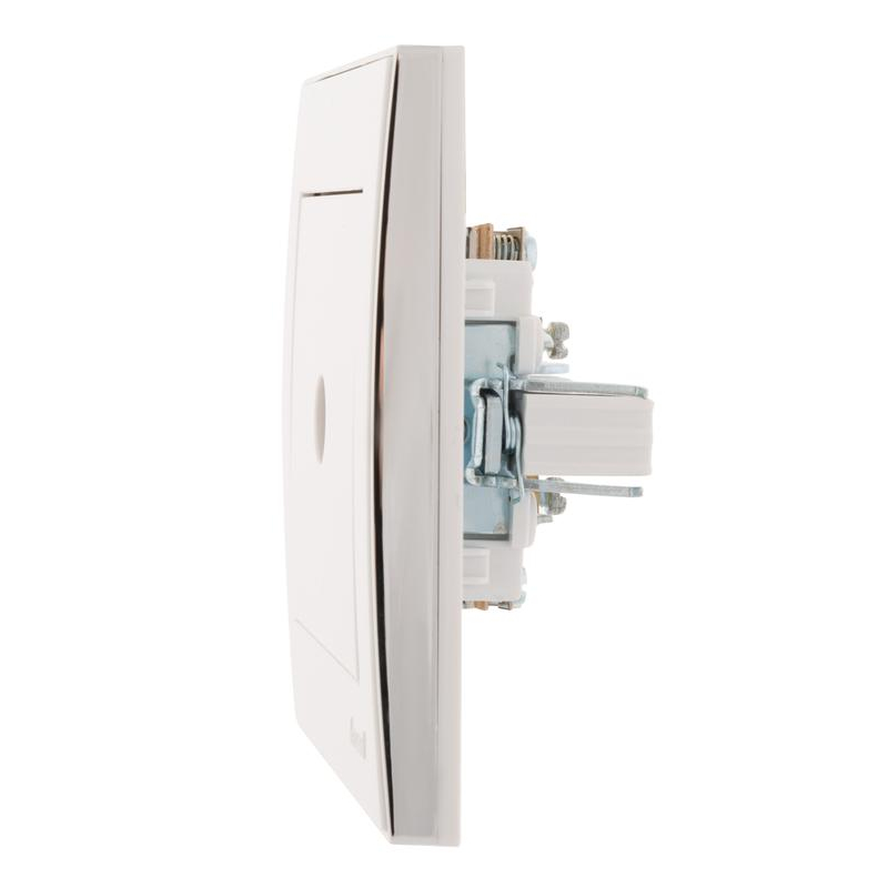 Розетка TV СП Рейн проходная с боковой встав. хром бел. LEZARD 703-0225-129