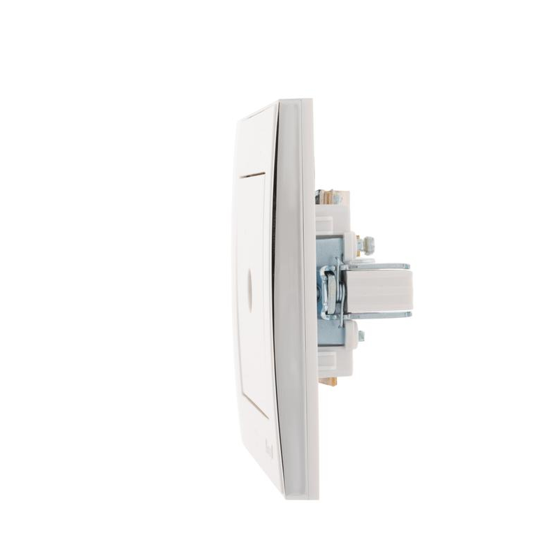 Розетка TV СП Рейн оконечная с боковой встав. хром бел. LEZARD 703-0225-130