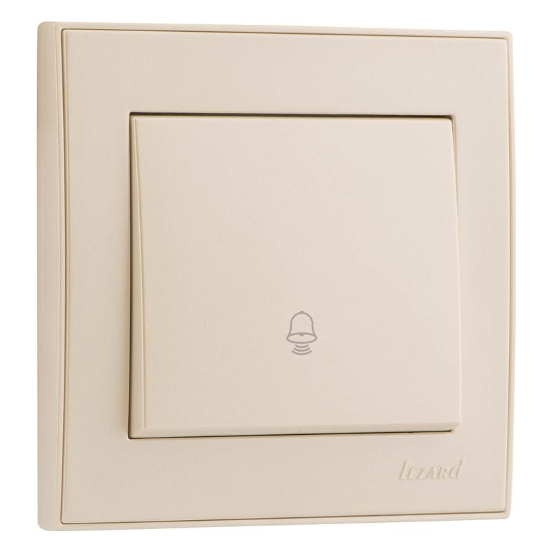 Кнопка звонка Рейн жемчуж./бел. перламутр. LEZARD 703-3030-103