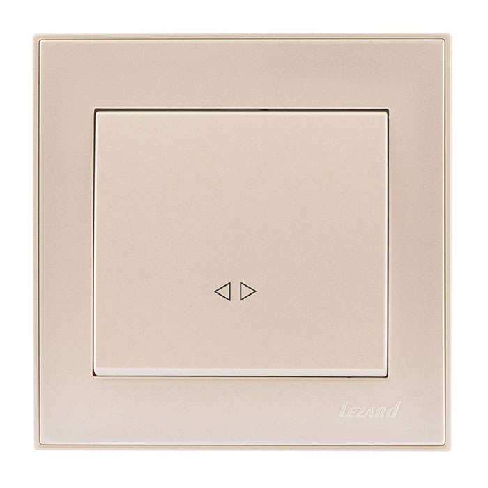 Выключатель 1-кл. СП Рейн 10А IP20 жемчуж./бел. метал. LEZARD 703-3030-107