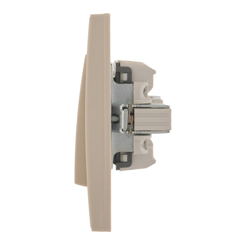 Выключатель проходной 1-кл. СП Рейн с подсветкой крем. LEZARD 703-0303-114