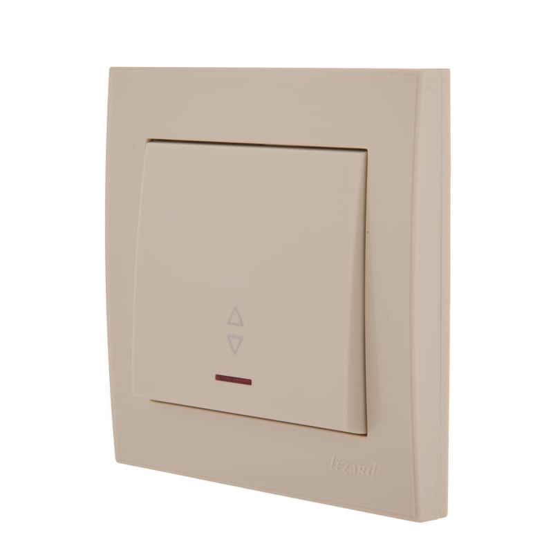 Выключатель проходной 1-кл. СП Рейн с подсветкой крем. LEZARD 703-0303-114