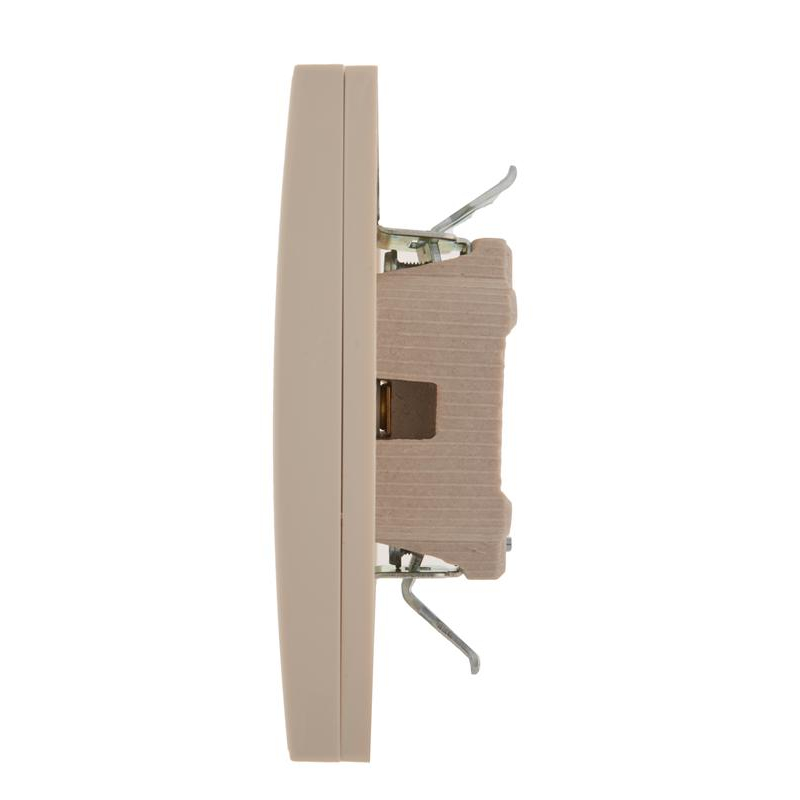 Розетка 2-м СП Рейн 16А IP20 без заземл. керамика крем. LEZARD 703-0303-128