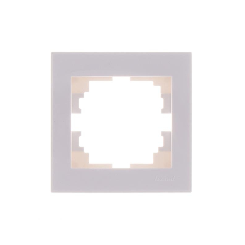 Рамка 1-м Рейн горизонт. бел. с боковой встав. LEZARD 703-0202-146