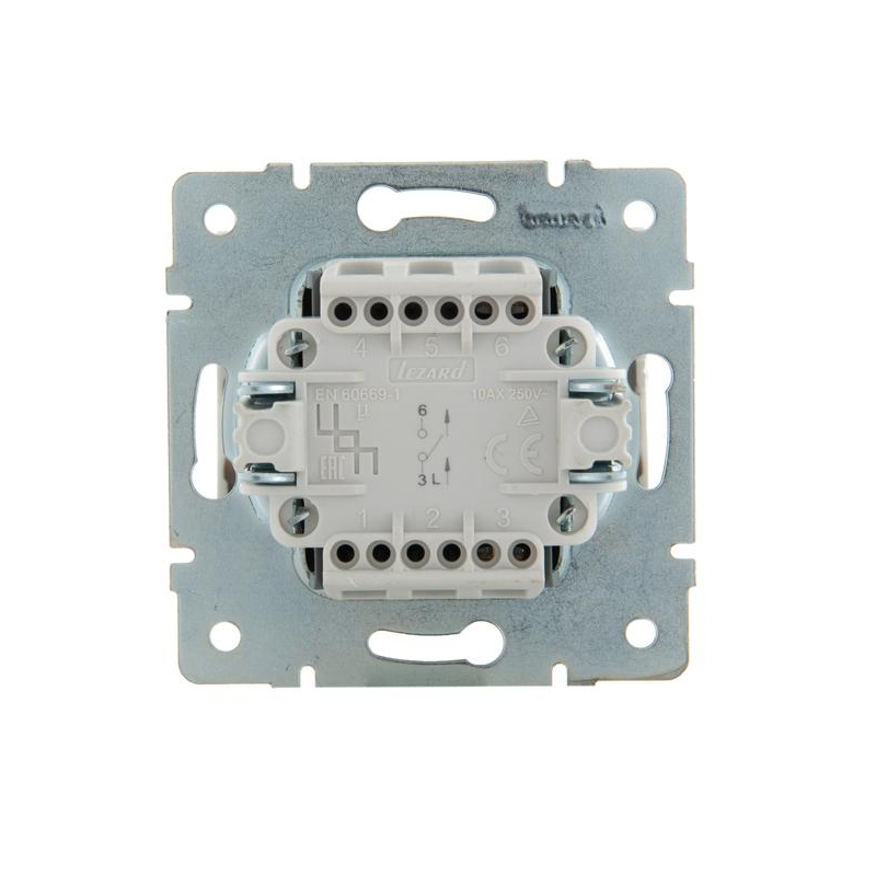 Механизм выключателя 1-кл. СП Рейн IP20 бел. LEZARD 703-0288-100