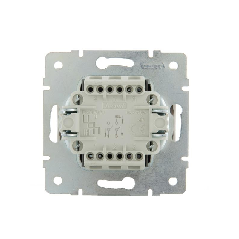 Механизм выключателя 2-кл. СП Рейн IP20 бел. LEZARD 703-0288-101