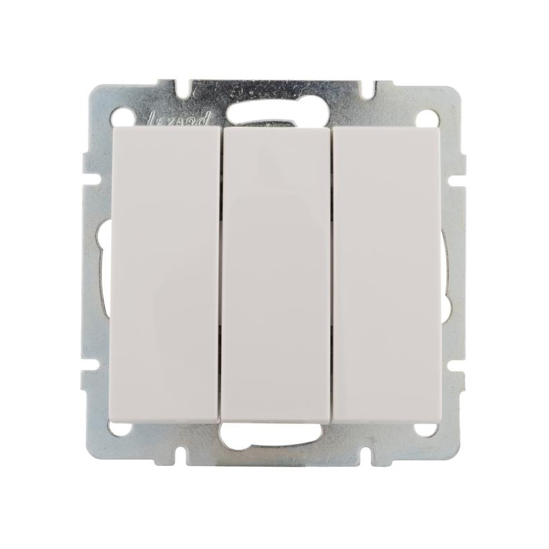 Механизм выключателя 3-кл. СП Рейн IP20 бел. LEZARD 703-0288-109