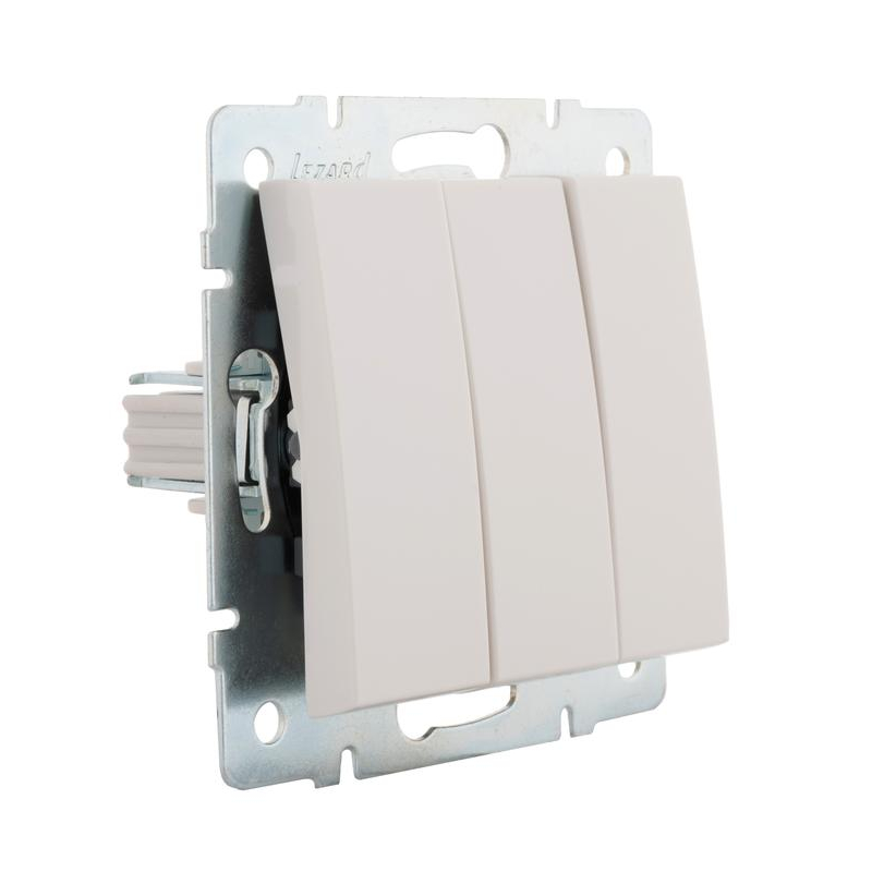 Механизм выключателя 3-кл. СП Рейн IP20 бел. LEZARD 703-0288-109