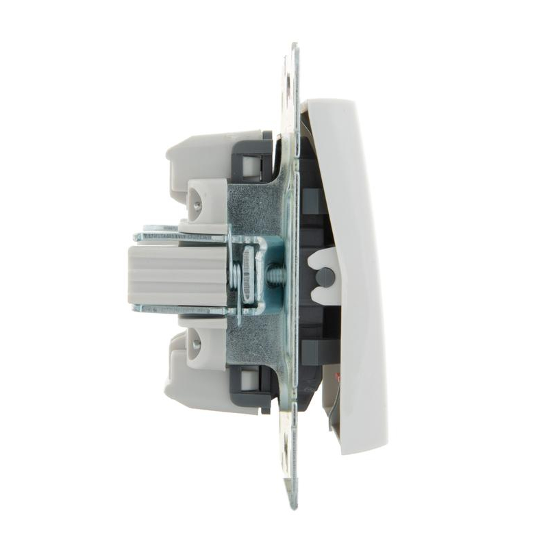 Механизм выключателя 2-кл. СП Рейн IP20 с подсветкой бел. LEZARD 703-0288-112