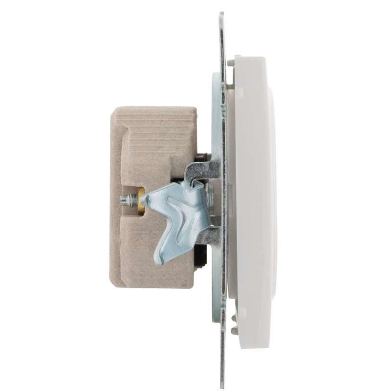 Механизм розетки 1-м СП Рейн 16А IP20 без заземл. керамика бел. LEZARD 703-0288-121