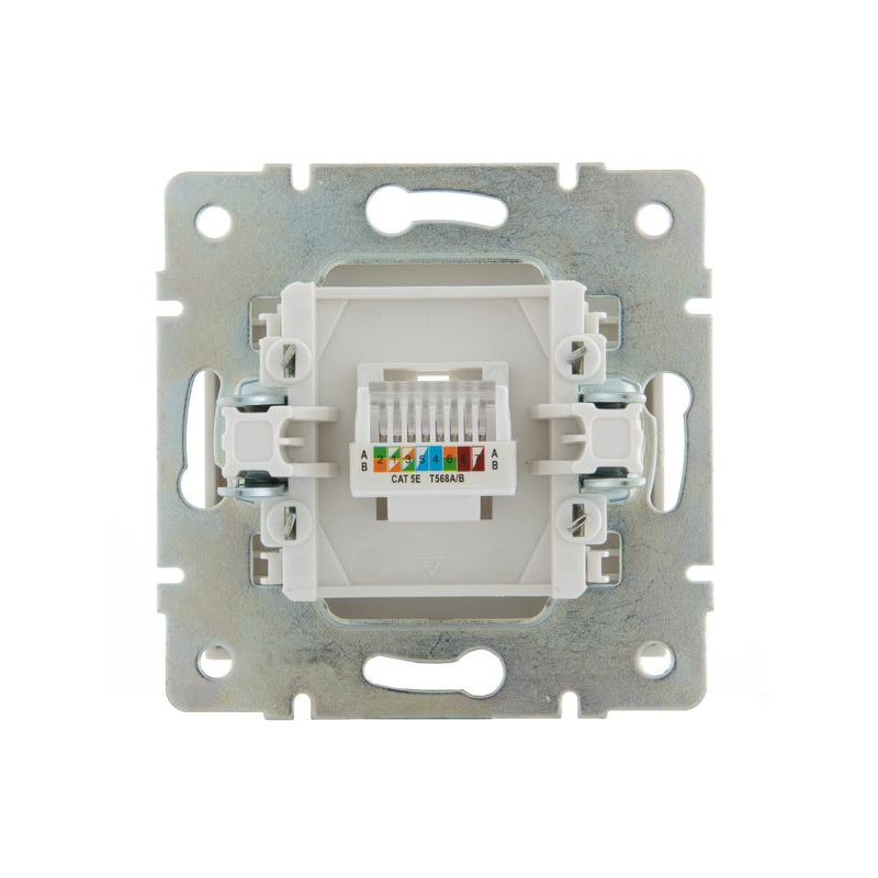 Механизм розетки компьютерной RJ45 СП Рейн 16А IP20 бел. LEZARD 703-0288-139