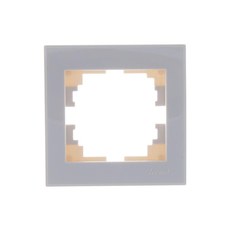 Рамка 1-м Рейн горизонт. крем. с боковой встав. LEZARD 703-0303-146