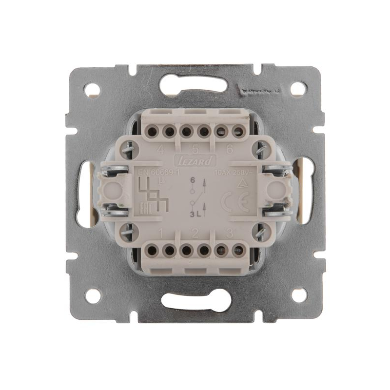 Механизм выключателя 1-кл. СП Рейн IP20 крем. LEZARD 703-0388-100