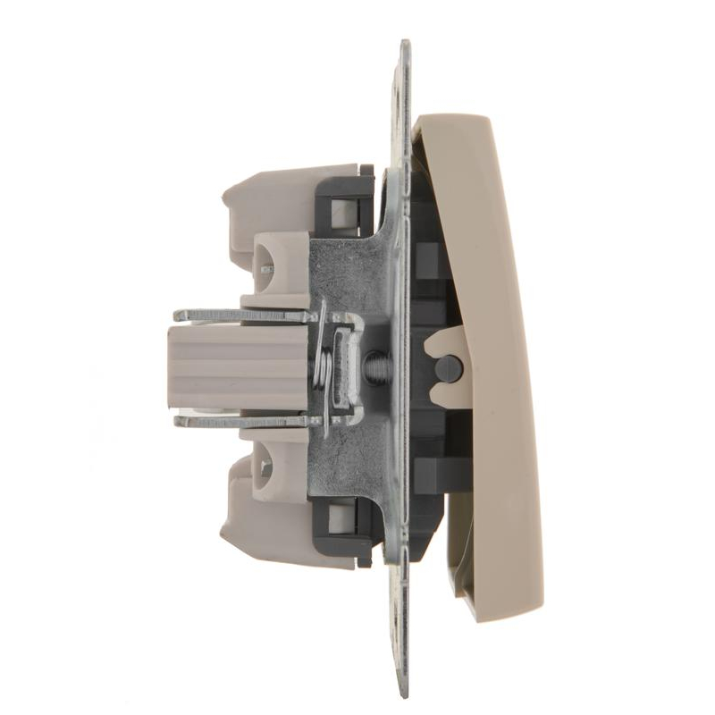 Механизм выключателя 2-кл. СП Рейн IP20 крем. LEZARD 703-0388-101