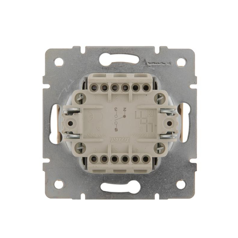 Механизм выключателя проходного 1-кл. СП Рейн IP20 крем. LEZARD 703-0388-105