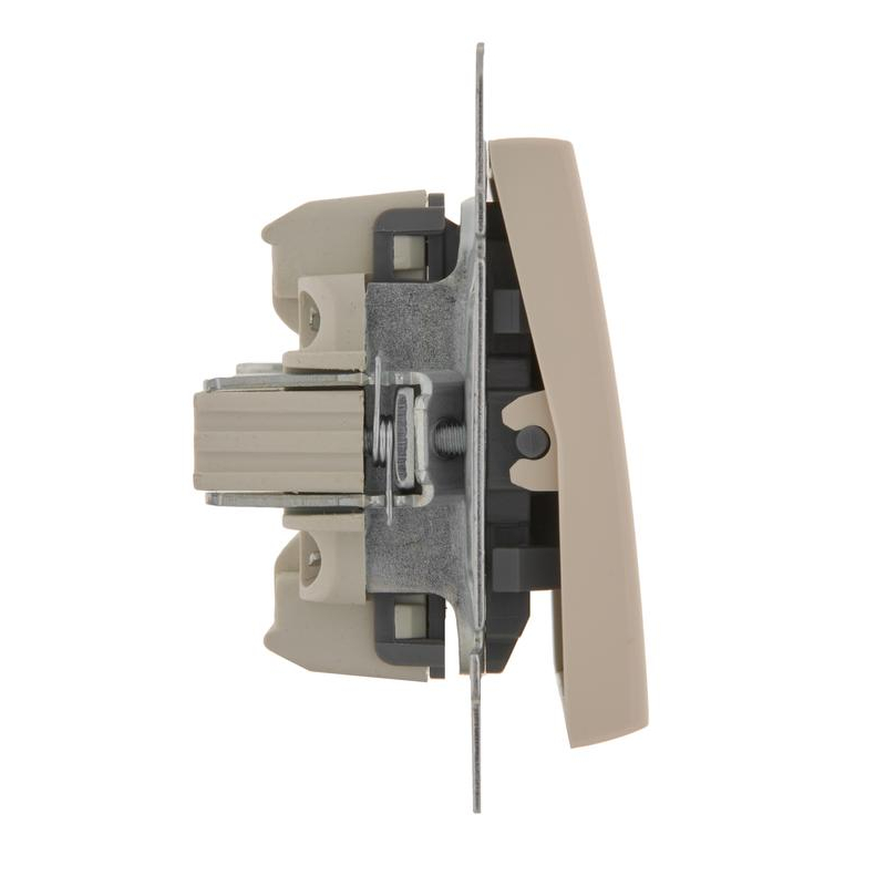 Механизм выключателя проходного 1-кл. СП Рейн IP20 крем. LEZARD 703-0388-105