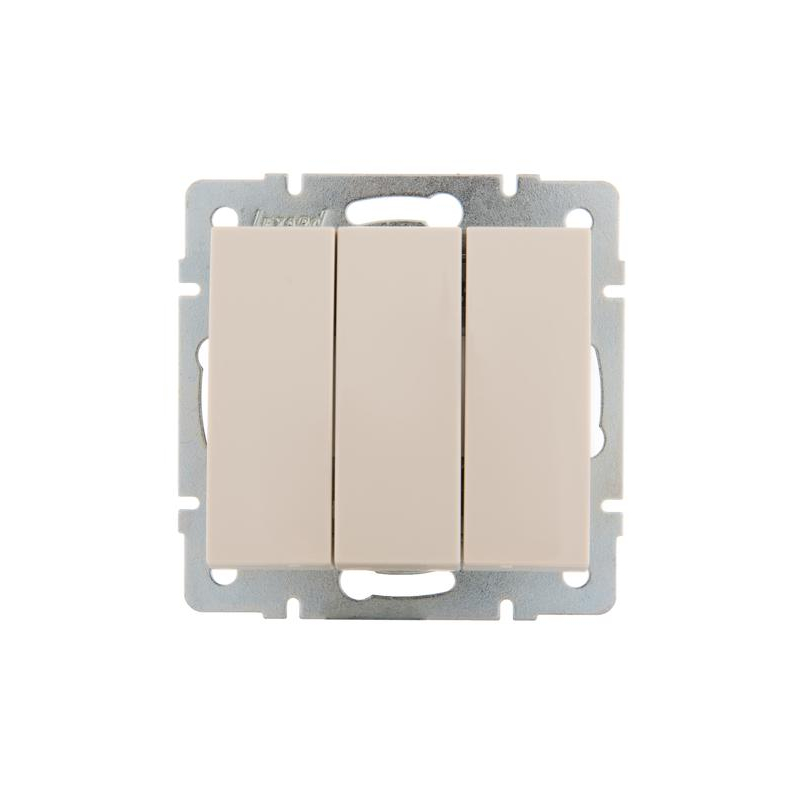 Механизм выключателя 3-кл. СП Рейн IP20 крем. LEZARD 703-0388-109