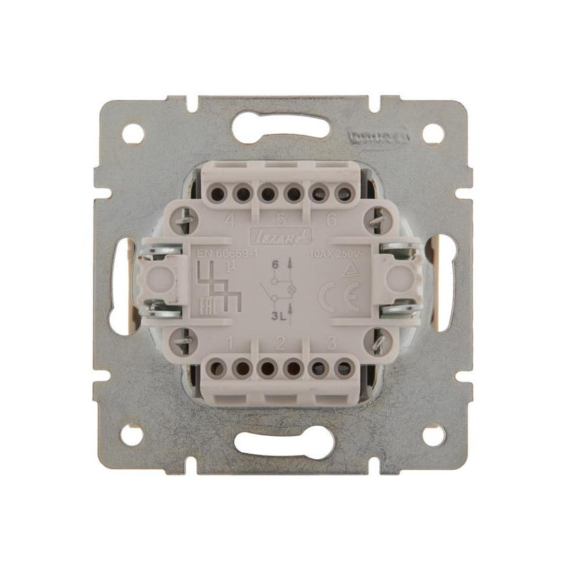 Механизм выключателя 1-кл. СП Рейн IP20 с подсветкой крем. LEZARD 703-0388-111